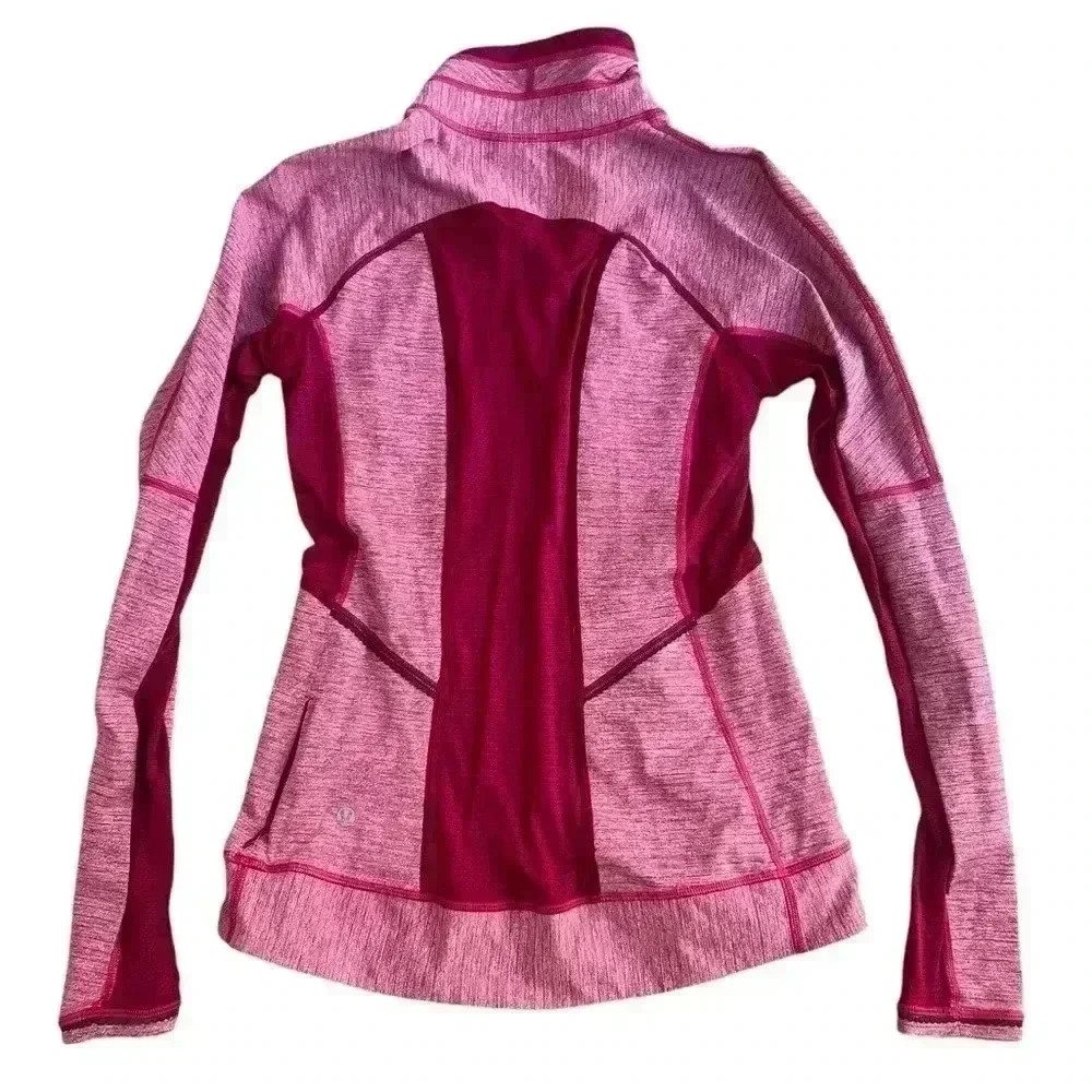 Lululemon Run For Gold 1/2 Zip Heathered Bumble Berry / Bumble Berry Size 6 - Picture 3 of 7